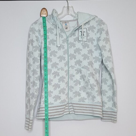 HBC Hudson's Bay Vancouver 2010 Olympics Ice Blue and Grey Hoodie Women's XS - Picture 10 of 13